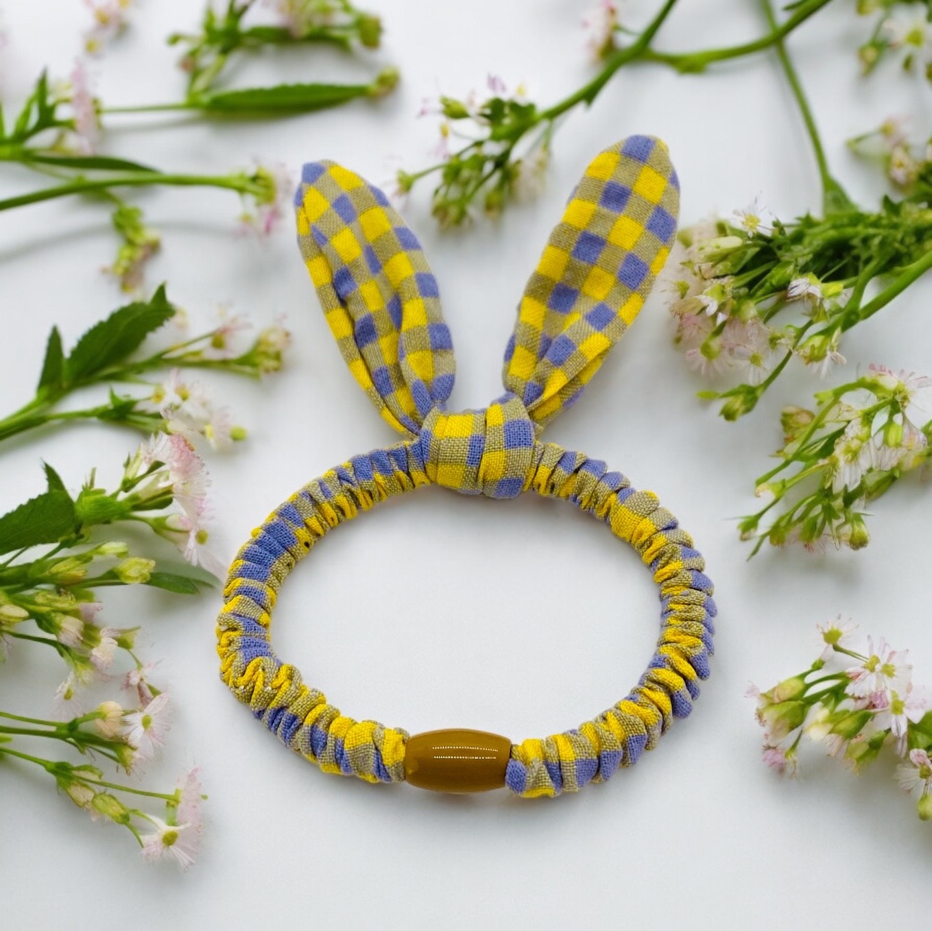 Sweet Bunny Check Hair Ties